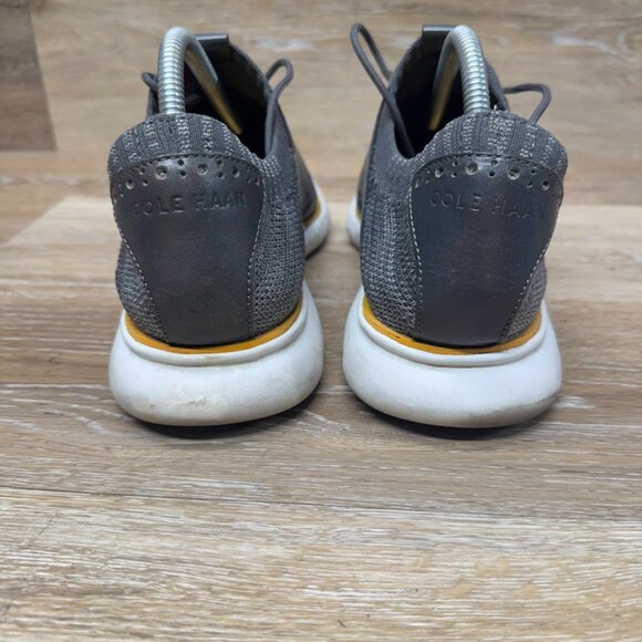 Cole Haan 2.Zerogrand Packable Gray Tweed Saddle-Knit Oxford Shoes Men's Size 10 - Picture 3 of 8